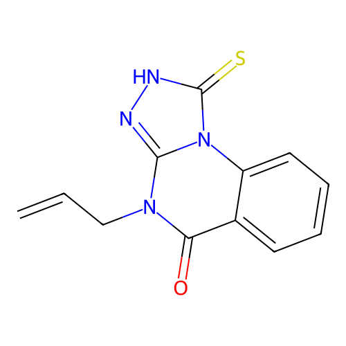 4-Allyl-1-mercapto-4H-[1,2,4]triazolo[4,3-a]quinazolin-5-one structure