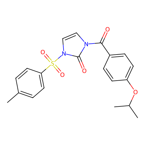 1-(4-isopropoxybenzoyl)-3-tosyl-1H-imidazol-2(3H)-one structure