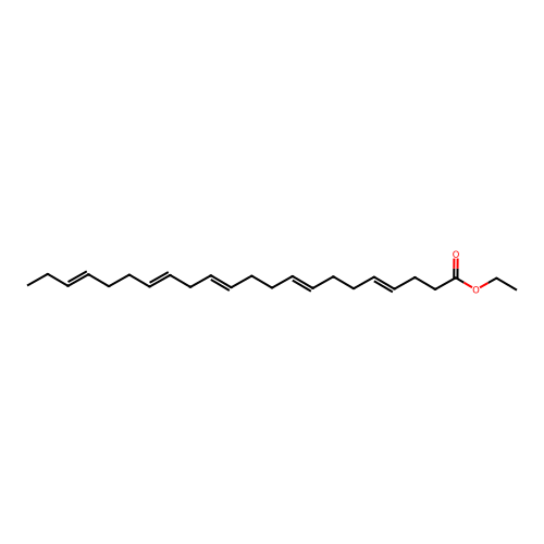 Ethyl 4,8,12,15,19-docosapentaenoate structure