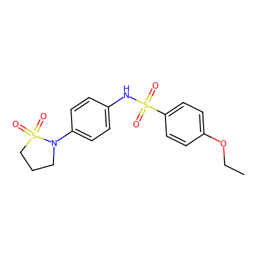 N-(4-(1,1-dioxidoisothiazolidin-2-yl)phenyl)-4-ethoxybenzenesulfonamide structure