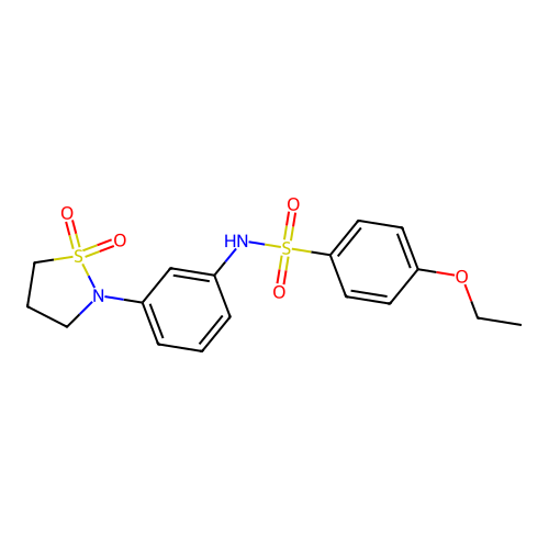 N-(3-(1,1-dioxidoisothiazolidin-2-yl)phenyl)-4-ethoxybenzenesulfonamide structure