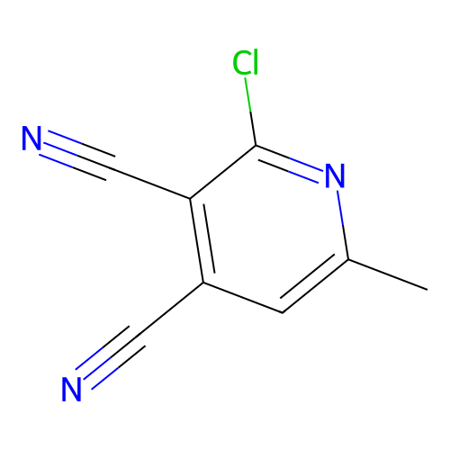 2-Chloro-6-methylpyridine-3,4-dicarbonitrile structure