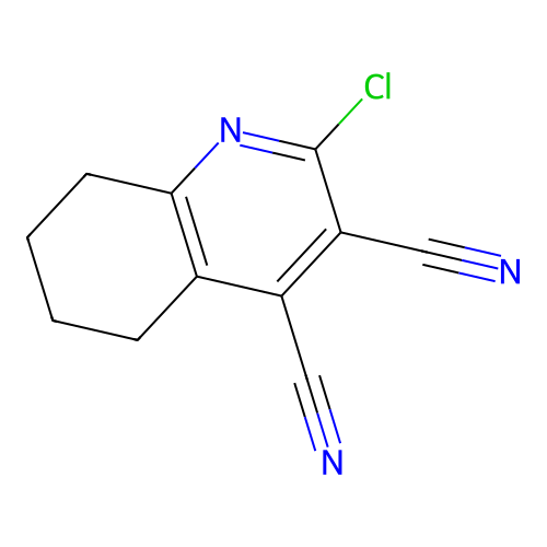 2-Chloro-5,6,7,8-tetrahydroquinoline-3,4-dicarbonitrile structure