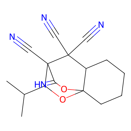 imino(isopropyl)[?]tricarbonitrile structure