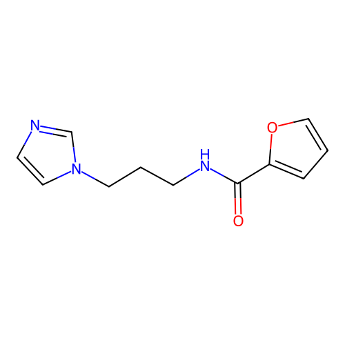 N-(3-imidazol-1-ylpropyl)furan-2-carboxamide structure