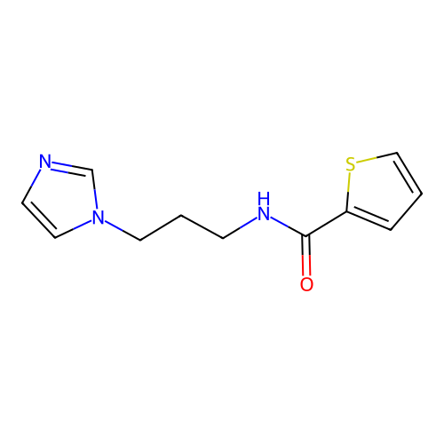 N-[3-(1H-imidazol-1-yl)propyl]-2-thiophenecarboxamide structure