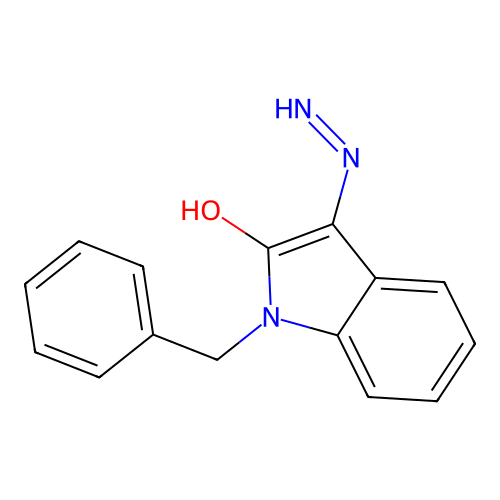 1-Benzyl-3-hydrazono-1,3-dihydro-indol-2-one structure