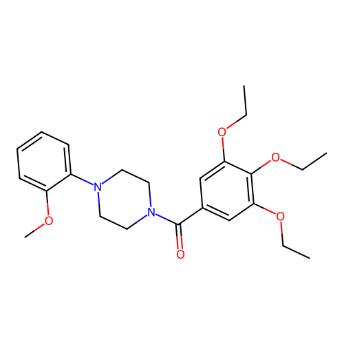 1-(2-Methoxyphenyl)-4-(3,4,5-triethoxybenzoyl)piperazine structure
