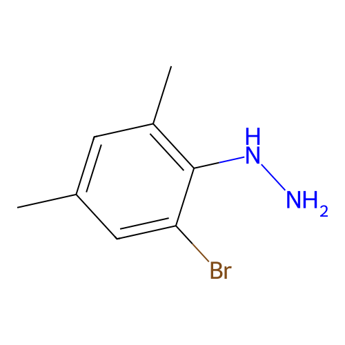 2-Bromo-4,6-dimethylphenyl-hydrazine structure