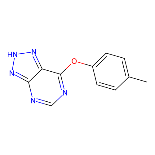 7-(4-methylphenoxy)-2H-triazolo[4,5-d]pyrimidine structure