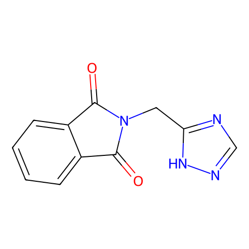 2-(1H-1,2,4-Triazol-5-ylmethyl)-1H-isoindole-1,3(2H)-dione structure