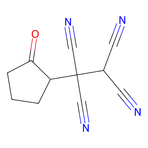 1-(2-Oxocyclopentyl)ethane-1,1,2,2-tetracarbonitrile structure