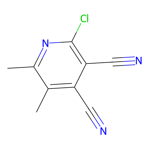 2-Chloro-5,6-dimethylpyridine-3,4-dicarbonitrile structure