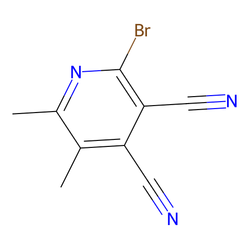2-Bromo-5,6-dimethylpyridine-3,4-dicarbonitrile structure