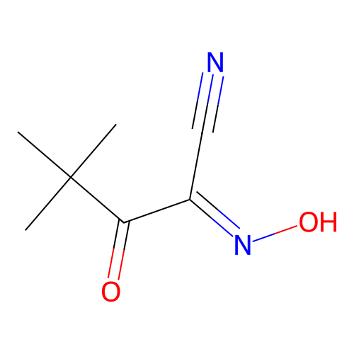 (2E)-2-(Hydroxyimino)-4,4-dimethyl-3-oxopentanenitrile structure