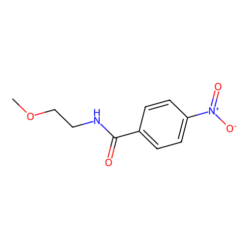 N-(2-methoxyethyl)-4-nitrobenzamide structure