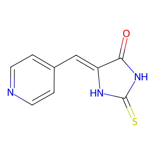(5Z)-5-(pyridin-4-ylmethylidene)-2-sulfanyl-3,5-dihydro-4H-imidazol-4-one structure