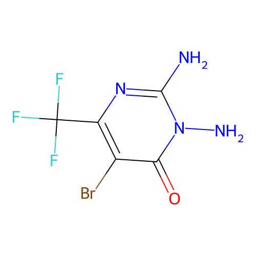 2,3-Diamino-5-bromo-6-(trifluoromethyl)pyrimidin-4(3H)-one structure