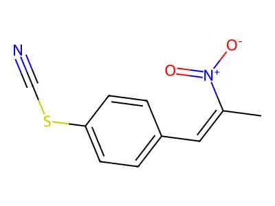 4-(2-Nitroprop-1-en-1-yl)phenyl thiocyanate structure