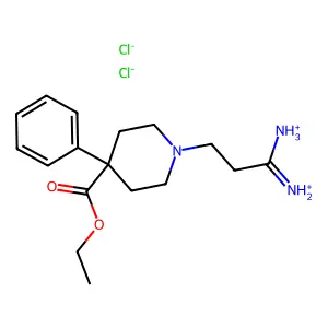 Isonipecotic acid, 1-(2-amidinoethyl)-4-phenyl-, ethyl ester, dihydrochloride structure