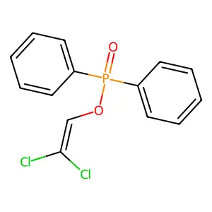 Phosphinic acid, diphenyl-, 2,2-dichlorovinyl ester structure