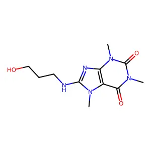 Caffeine, 8-((3-hydroxypropyl)amino)- structure