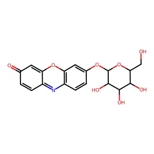Resorufin galactopyranoside structure