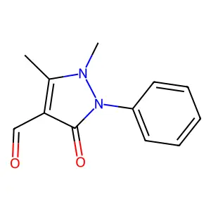 2,3-Dihydro-1,5-dimethyl-3-oxo-2-phenyl-1H-pyrazole-4-carbaldehyde structure