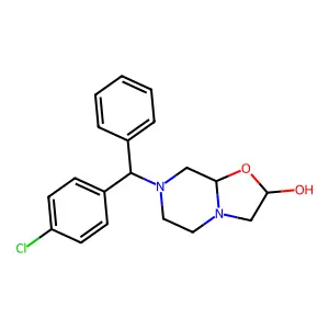 7-[(4-Chlorophenyl)(phenyl)methyl]hexahydro-5h-[1,3]oxazolo[3,2-a]pyrazin-2-ol structure