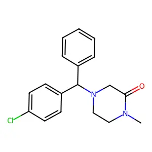 4-[(4-Chlorophenyl)(phenyl)methyl]-1-methylpiperazin-2-one structure
