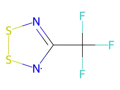 1,2,3,5-Dithiadiazolyl radical, 4-(trifluoromethyl)- structure