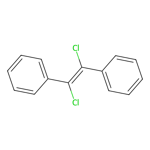 1,2-Dichloro-1,2-diphenylethene (trans) structure