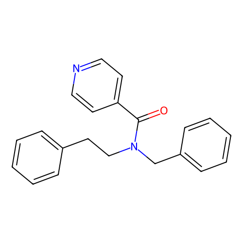 N-benzyl-N-(2-phenylethyl)pyridine-4-carboxamide structure