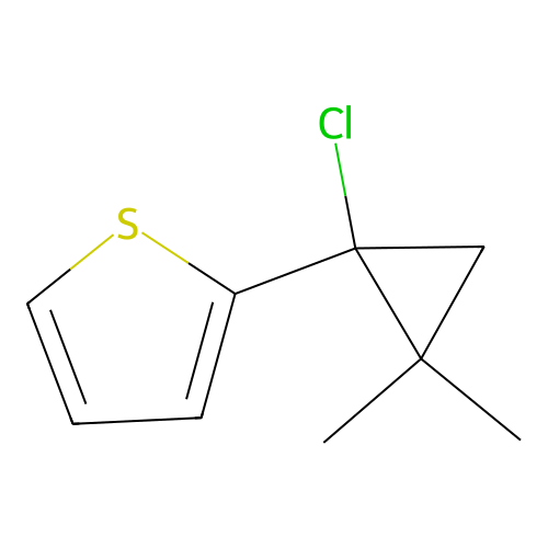 2-(1-Chloro-2,2-dimethylcyclopropyl)thiophene structure