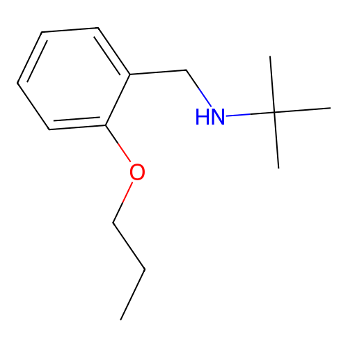 2-Methyl-N-(2-propoxybenzyl)-2-propanamine structure