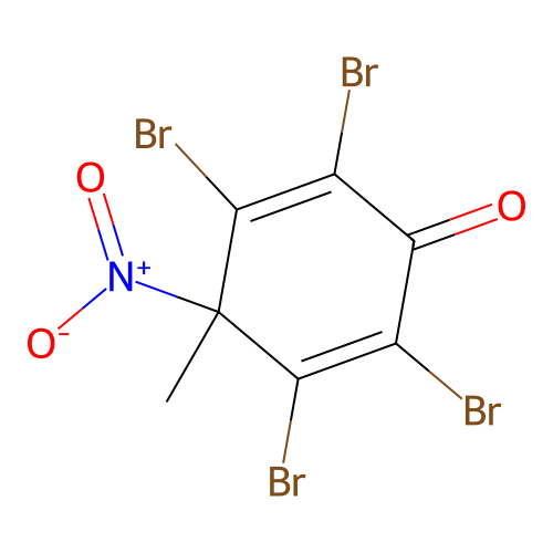 2,3,5,6-Tetrabromo-4-methyl-4-nitro-2,5-cyclohexadien-1-one structure