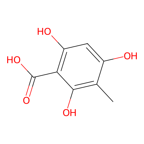 Benzoic acid, 2,4,6-trihydroxy-3-methyl- structure