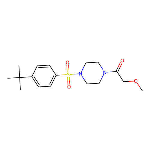 1-[4-(4-Tert-butylphenyl)sulfonylpiperazin-1-yl]-2-methoxyethanone structure