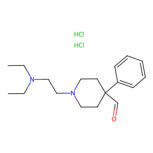 4-Piperidinecarboxaldehyde, 1-(2-(diethylamino)ethyl)-4-phenyl-, dihydrochloride structure