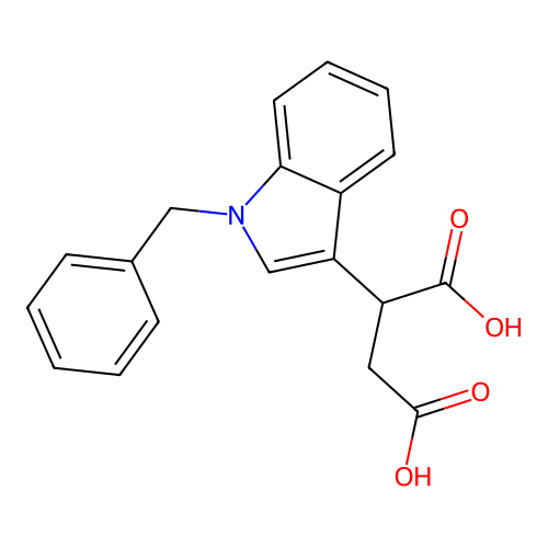 2-(1-Benzylindol-3-yl)butanedioic acid structure