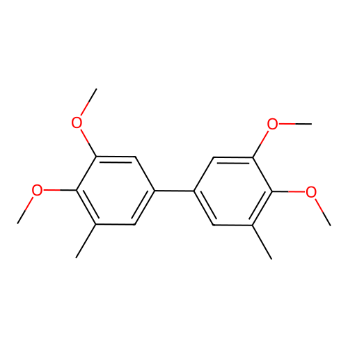 3,3',4,4'-Tetramethoxy-5,5'-dimethyl-1,1'-biphenyl structure