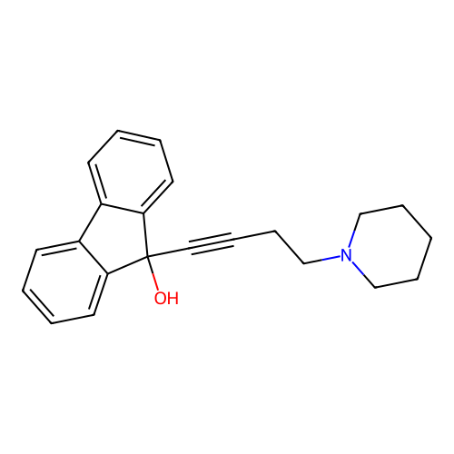 9-(4-Piperidin-1-ylbut-1-ynyl)fluoren-9-ol structure
