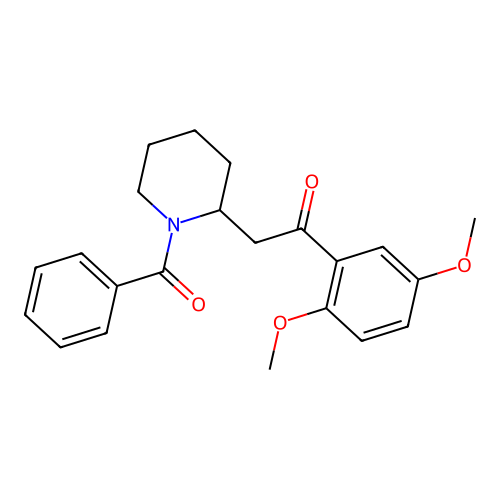 2-(1-Benzoyl-2-piperidyl)-2',5'-dimethoxyacetophenone structure