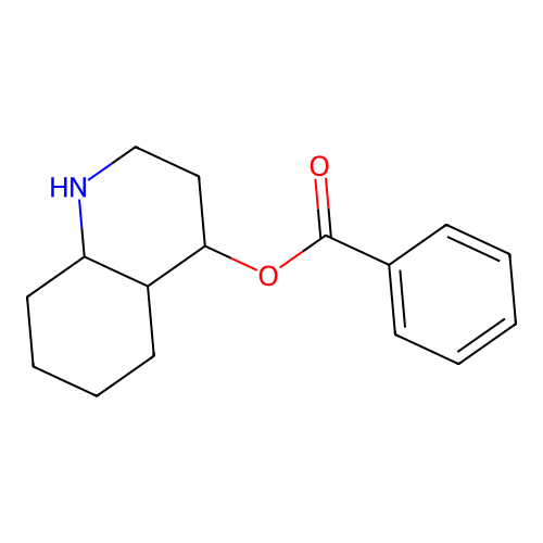 Decahydro-4-quinolinyl benzoate structure