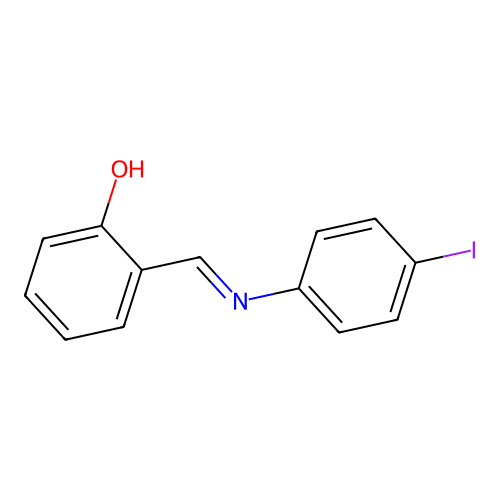 2-((4-Iodo-phenylimino)-methyl)-phenol structure