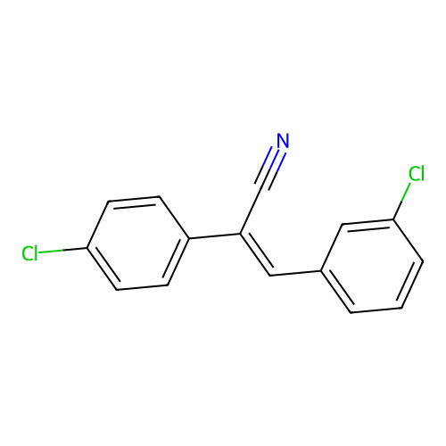m-Chlorobenzylidene-p-chlorophenylacetonitrile structure