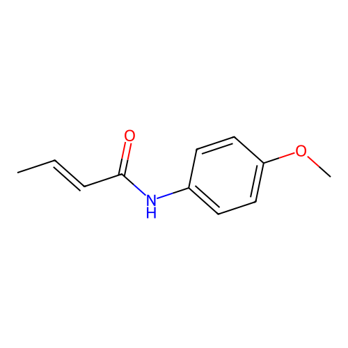 N-(4-methoxyphenyl)-2-butenamide structure
