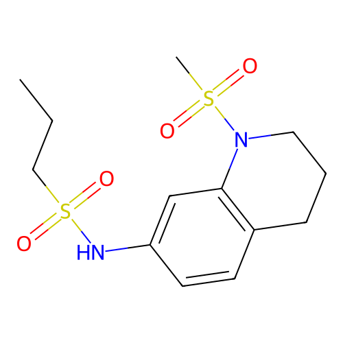 N-(1-methylsulfonyl-3,4-dihydro-2H-quinolin-7-yl)propane-1-sulfonamide structure