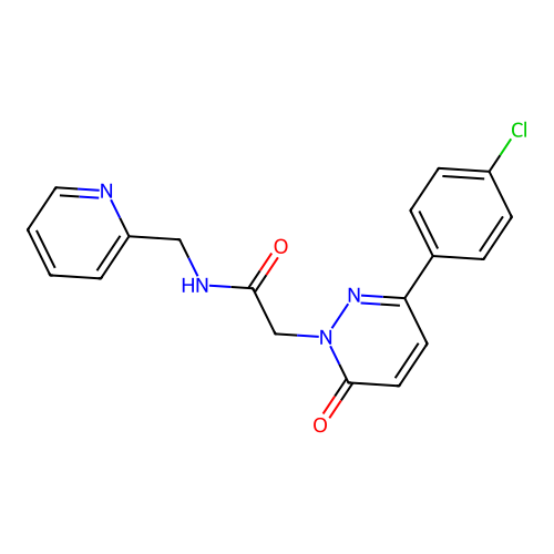 2-[3-(4-chlorophenyl)-6-oxopyridazin-1(6H)-yl]-N-(pyridin-2-ylmethyl)acetamide structure