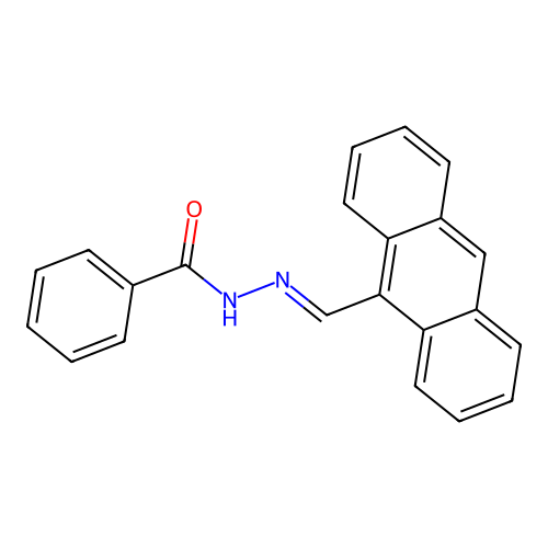 Benzoic acid anthracen-9-ylmethylene-hydrazide structure